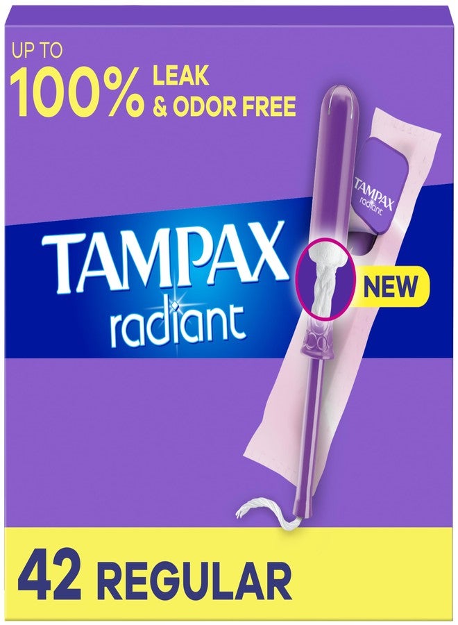 Tampax Radiant Tampons 42 R 2.7X 3/4/ 42ct, Pink and Blue - Image 2